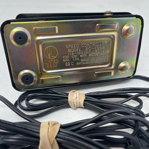 Matsushita 3C-135B 3 Pin Black Metal Sewing Machine Foot Speed Control Pedal - Picture 5 of 5